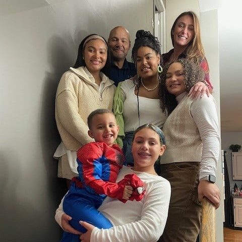 Mike with his wife Christine, daughters Kendyl, Donavyn, Channing, Morgan, and son AJ