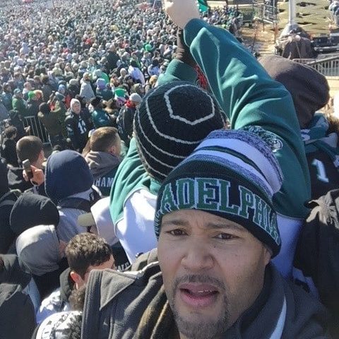 Mike at the Philadelphia Eagles Super Bowl Parade